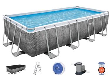 Bestway  Power Steel Rektangulär pool 549 x 274 x 122 cm Specialutgåva