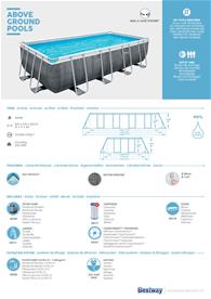 Bestway  Power Steel Rektangulär pool 549 x 274 x 122 cm Specialutgåva-10
