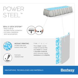 Bestway  Power Steel Rektangulär pool 640 x 274 x 132 cm-11