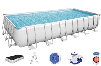 Bestway  Power Steel Rektangulär pool 732 x 366 x 132 cm