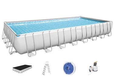 Bestway  Power Steel Rektangulär pool 956 x 488 x 132 cm