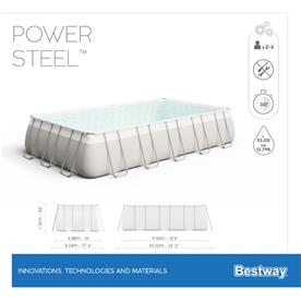 Bestway  Power Steel Rektangulär pool 956 x 488 x 132 cm-9