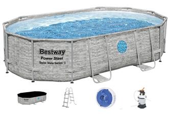 Bestway  Power Steel  Swim Vista II 488 x 305 x 107 cm pool med sandfilter