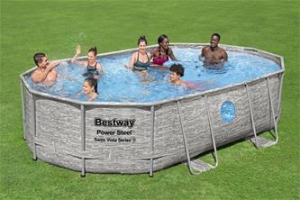 Bestway  Power Steel Swim Vista II 488 x 305 x 107 cm pool med sandfilter-5