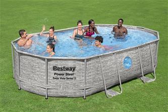 Bestway  Power Steel  Swim Vista II 488 x 305 x 107 cm pool med sandfilter-5