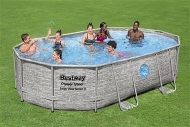 Bestway  Power Steel  Swim Vista II 488 x 305 x 107 cm pool med sandfilter-5
