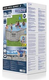 Bestway  Power Steel  Swim Vista II 488 x 305 x 107 cm pool med sandfilter-9