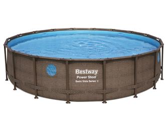 Bestway  Power Steel Swim Vista II 549 x 122 cm m/pump, stege m.m.