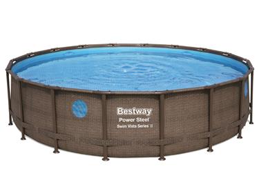 Bestway  Power Steel  Swim Vista II 549 x 122 cm m/pump, stege m.m.