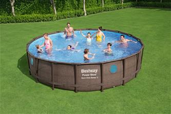 Bestway  Power Steel Swim Vista II 549 x 122 cm m/pump, stege m.m.-2