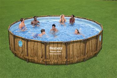 Bestway  Power Steel Swim Vista II 549 x 122 cm m/pump, stege - Ny modell!-2