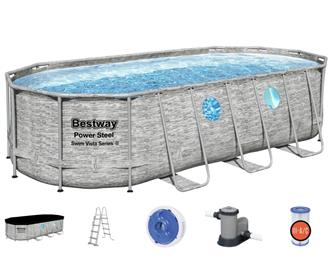 Bestway Power Steel  Swim Vista II 549 x 274 x 122 cm med pump, stege etc.