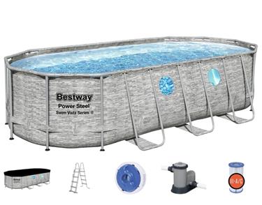 Bestway Power Steel  Swim Vista II 549 x 274 x 122 cm med pump, stege etc.