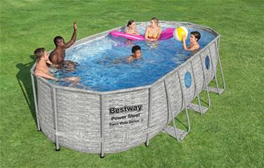 Bestway Power Steel  Swim Vista II 549 x 274 x 122 cm med pump, stege etc.-3