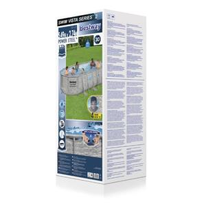 Bestway Power Steel  Swim Vista II 549 x 274 x 122 cm med pump, stege etc.-8