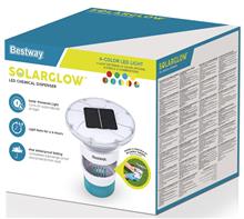 Bestway SolarGlow LED kemikaliedispenser med 4-färgad belysning