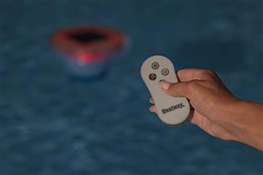 Bestway SolarGlow LED kemikaliedispenser med 4-färgad belysning-4