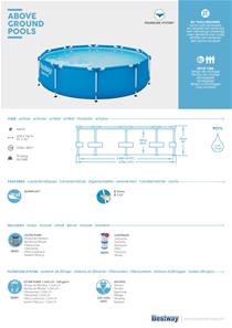  Bestway Steel Pro Frame Pool 305 x 76 cm  m. filter pump-7