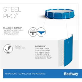  Bestway Steel Pro Frame Pool 396 x 84 cm  m. filter pump-7