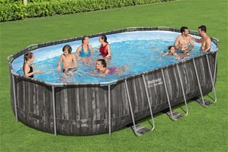 Bestway Steel Pro MAX 610 x 366 x 122 cm Oval pool m/pump, stege-2