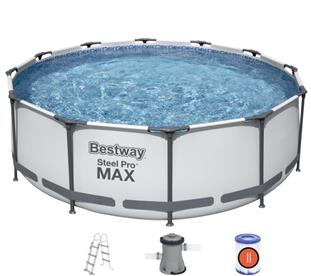 Bestway Steel Pro MAX Frame Pool 366 x 100cm m. filter pump, stege