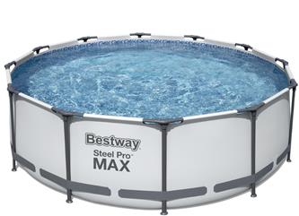 Bestway Steel Pro MAX Frame Pool 366 x 100cm m. filter pump, stege-4