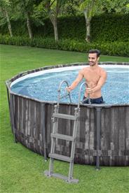  Bestway Steel Pro MAX Frame Pool 366x100cm Stone m/pump, stege-4