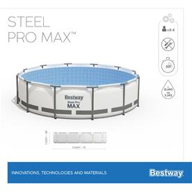  Bestway Steel Pro MAX Frame Pool 396 x 122cm m/pump, stege, etc.-8