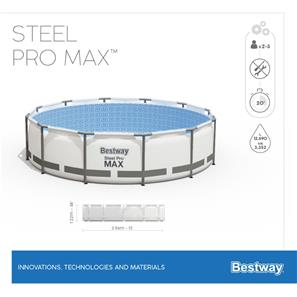  Bestway Steel Pro MAX Frame Pool 396 x 122cm m/pump, stege, etc.-8