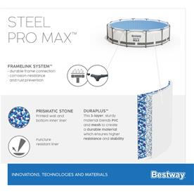  Bestway Steel Pro MAX Frame Pool 396 x 122cm m/pump, stege, etc.-9