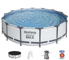 Bestway Steel Pro MAX Frame Pool 427 x 107cm m/pump, stege, etc.