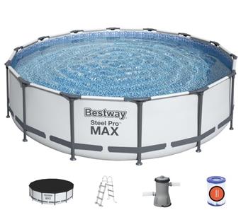  Bestway Steel Pro MAX Frame Pool 427 x 107cm m/pump, stege, etc.