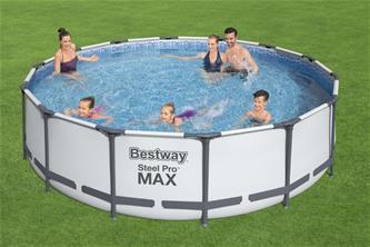  Bestway Steel Pro MAX Frame Pool 427 x 107cm m/pump, stege, etc.-2