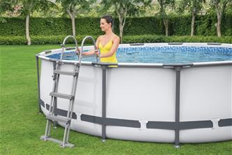  Bestway Steel Pro MAX Frame Pool 427 x 107cm m/pump, stege, etc.-4