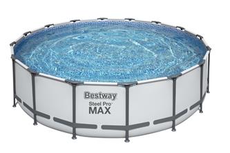  Bestway Steel Pro MAX Frame Pool 488 x 122 cm m/pump, stege, etc.-2