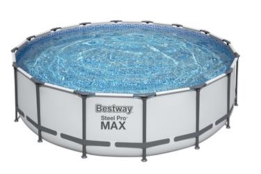  Bestway Steel Pro MAX Frame Pool 488 x 122 cm m/pump, stege, etc.-2