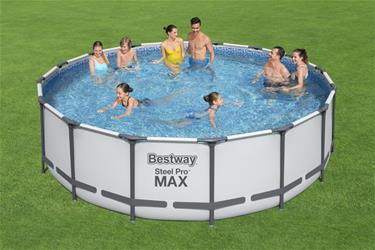  Bestway Steel Pro MAX Frame Pool 488 x 122 cm m/pump, stege, etc.-3