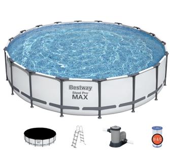  Bestway Steel Pro MAX Frame Pool 549 x 122cm m/pump, stege, etc.