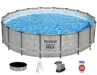  Bestway Steel Pro Max Frame Pool 549 x 122cm m/pump, stege - Ny modell!