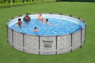  Bestway Steel Pro Max Frame Pool 549 x 122cm m/pump, stege - Ny modell!-2