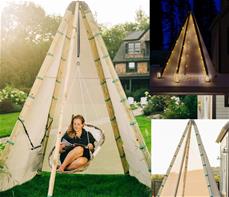 Bijou Build Haven – en mysig koja i tipi-stil och ett upphängningsstativ