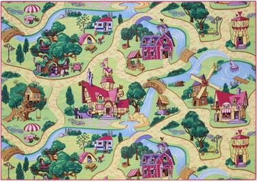 Bil barnmatta Candy Town 140 x 200 cm