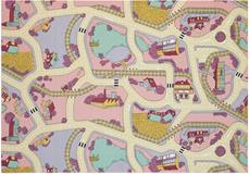 Bil barnmatta Playtime Pink Sand 140 x 200 cm