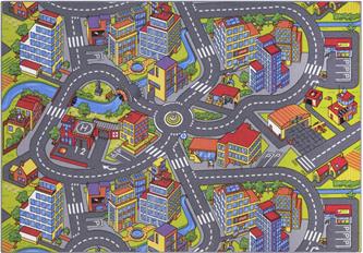 Bil barnmatta SMART CITY 140 x 200 cm