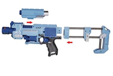 Blaze Storm Barricade – elektrisk laserblaster med mjuka pilar-4