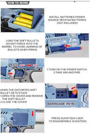 Blaze Storm Barricade – elektrisk laserblaster med mjuka pilar-7