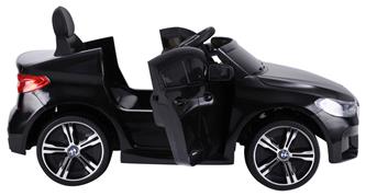 BMW 6 GT elbil till barn 12v Svart m/Gummihjul, 2.4G Remote, Lithium-2