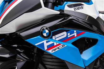 BMW HP4 EL Motorcykel XL för barn 12V Lithium, Blå-9