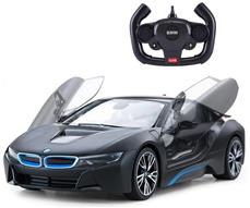 BMW i8 Radiostyrd Bil 1:14 Sort (Kan öppna dörrarna via remote)