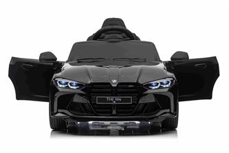 BMW M4 ElBil till Barn 12V  m. Gummidäck + 2.4G Remote Svart-2